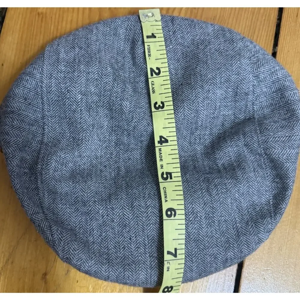 JANIE AND JACK New’s Boy Wool Gray Herringbone Cap Wedding Photoshoot Size 2-3